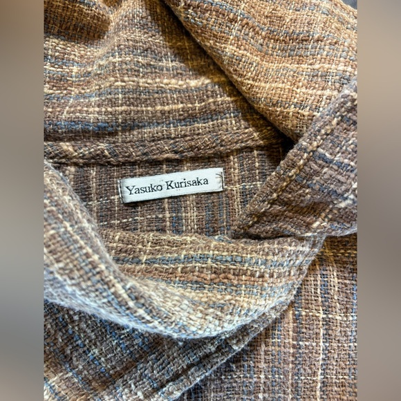 Yasuko Kurisaka 100% cotton woven tunic Japanese-inspired wearable art - Picture 2 of 3